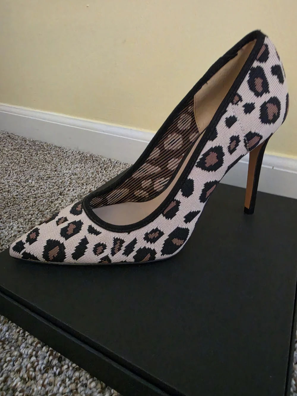 Mix No. 6 Leopard-Print Pointed-Toe Pumps in Beige and Black